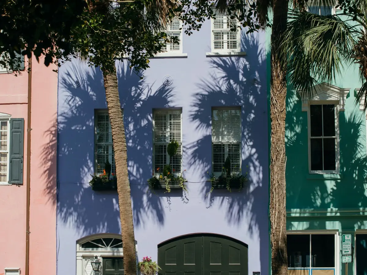 A warm, traditional home at golden hour