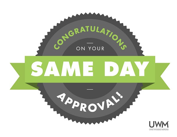 Same-day approval recognition for a recent loan file
